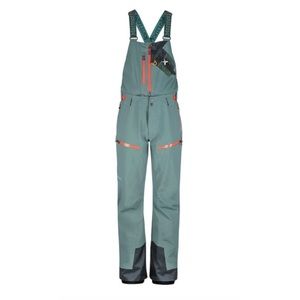 Marmot Men's Green and Orange Bib Gortex Pants